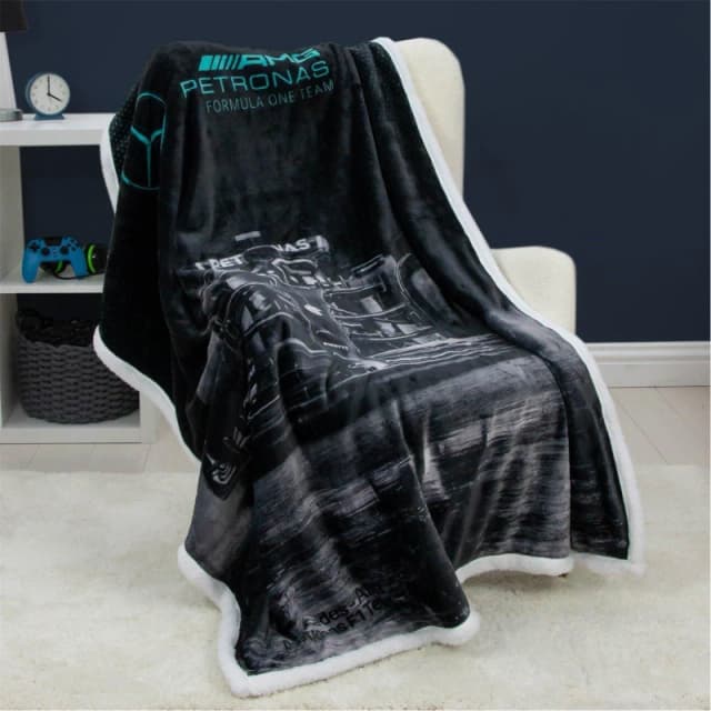 Mercedes Mercedes F1 Sherpa Fleece Blanket Blankets One Size Multi 42869799000
