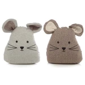 Grey & Brown Mouse Door Stop