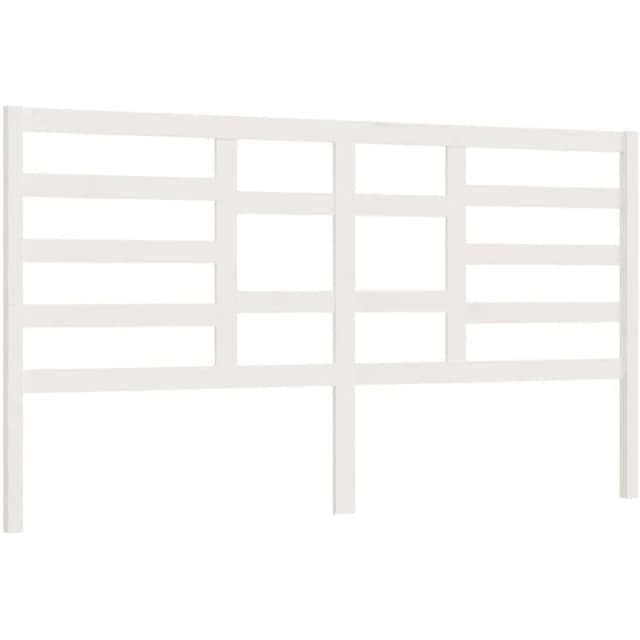 Vidaxl Bed Headboard White 186X4X104cm Solid Wood Pine, White 818156