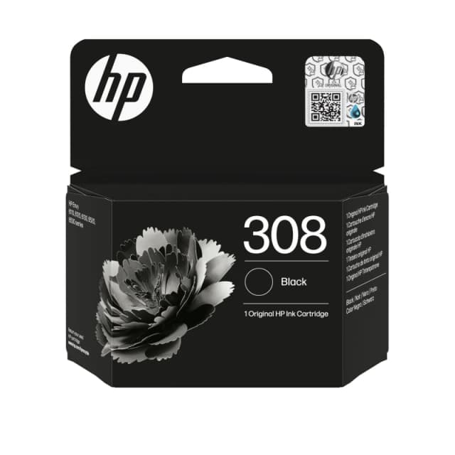 HP 308 Black Original Ink Cartridge EU