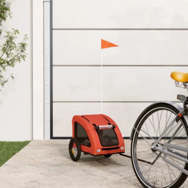 VIDAXL Vidaxl - Pet Bike Trailer Orange Oxford Fabric and Iron 8720845770341
