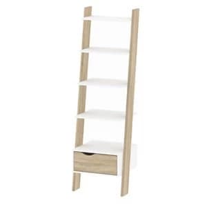 Ebru White oak effect Painted 4 Shelf Bookcase (H)1804mm (W)551mm (D)481mm