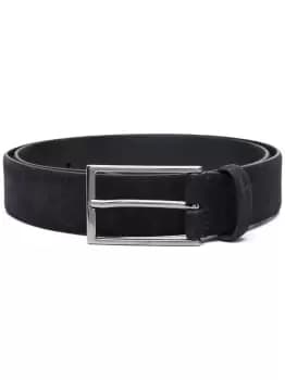 BOSS Leather Buckle Belt Navy