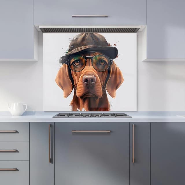 Warren Reed - Designer Hungarian Vizsla Dog Splashart Kitchen Splashback Size: 600mm x 750mm Multicolor Unisex 600mm x 750mm