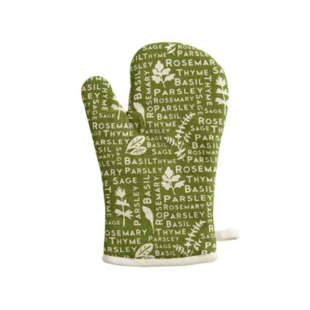 Premier Housewares Kendal Single Oven Glove Quilted and Heat Resistant Green