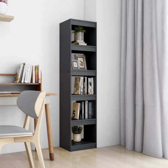VIDAXL Vidaxl - Book Cabinet/Room Divider Grey 40x30x167.5cm Solid Pinewood 8720286608500