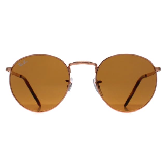Ray-Ban Ray-Ban Men Round Rose Gold Brown RB3637 New Round Gold One Size Male 8056597650366