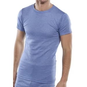 Click Workwear Vest Short Sleeve Thermal Lightweight Large Blue Ref