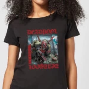 Marvel Deadpool Here Lies Deadpool Womens T-Shirt - Black