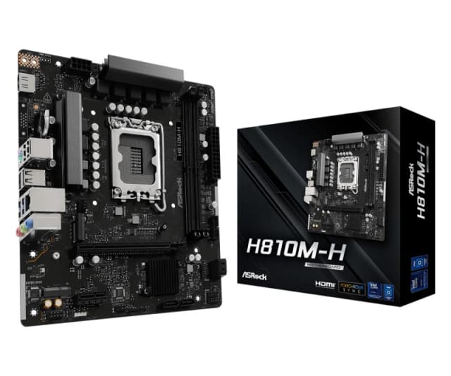ASRock Asrock H810M-H Intel H810 LGA 1851 (Socket V1) micro ATX 90-MXBSZ0-A0UAYZ