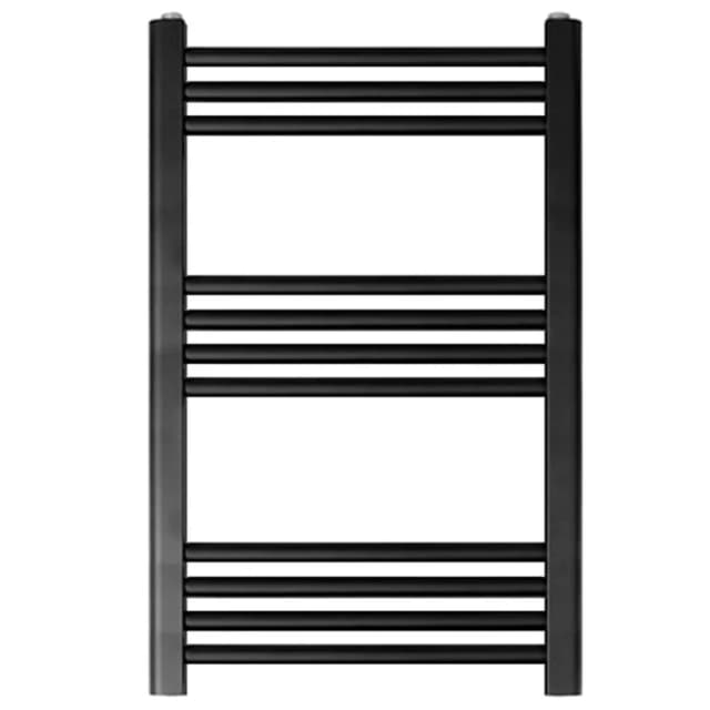 Balterley Straight Heated Towel Rail Radiator, 418W, 500 x 700mm, Matt Black Unisex