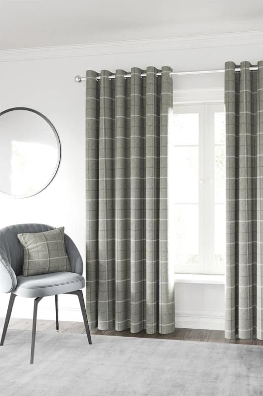 Helena Springfield Helena Springfield 'Harper' Woven Lined Curtains in Silver Size: 167cm width x 183cm drop Silver 167cm width x 183cm drop Unisex