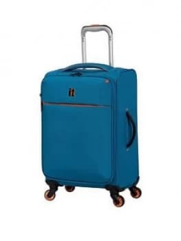 IT Luggage Glint Cabin Teal With Orange Trim Suitcase