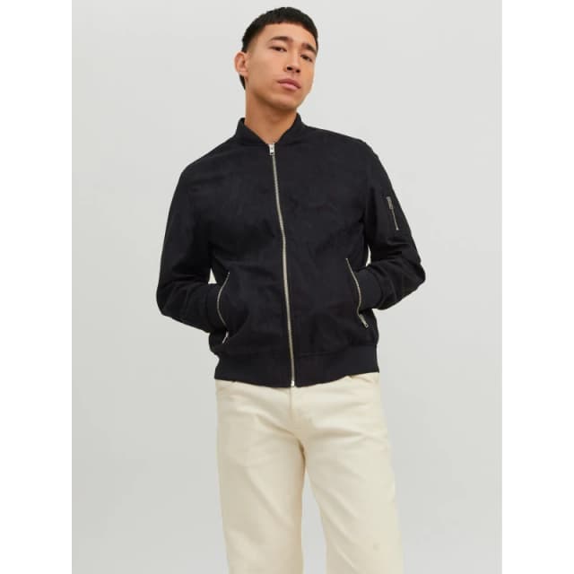Jack and Jones Faux Suede Bomber - Black XS