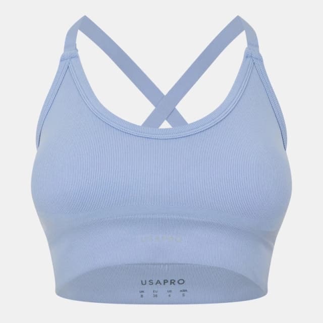 USA Pro x Sophie Habboo Seamless Rib Sports Bra - Blue Blue 8