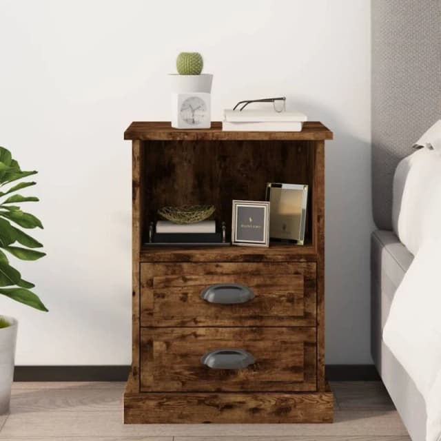 VIDAXL Bedside Cabinet Smoked Oak 43x36x60cm Vidaxl 8720845792282