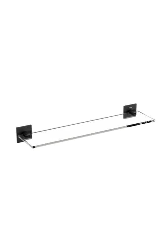 Cosmic Glass Bathroom Shelf Organizer 40cm Black Stick Collection Black Unisex