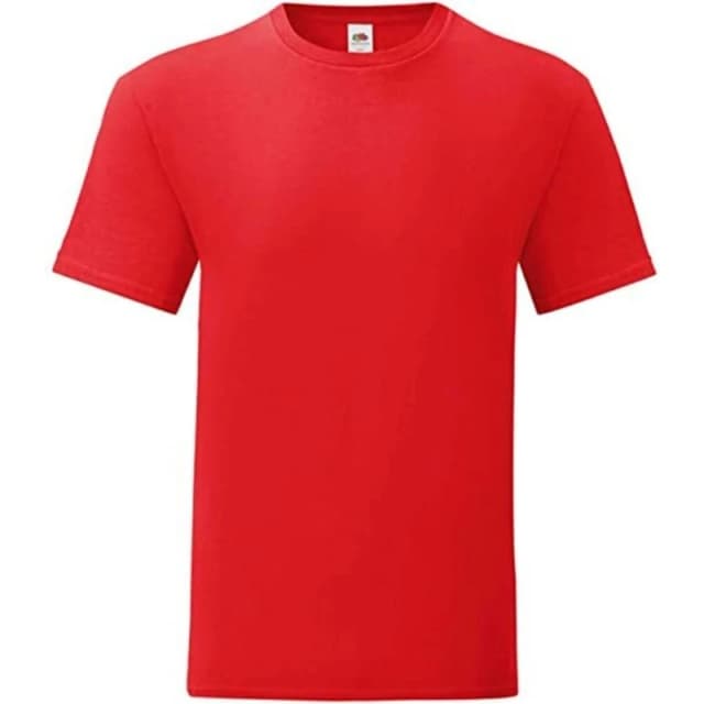 Fruit Of The Loom Fruit of the Loom Men Iconic 150 T-Shirt in Red Size: Small Red S Male 5063425299195