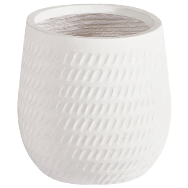 Beliani Plant Pot Livadia 19cm Off-White