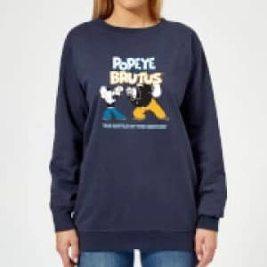 Popeye Popeye Vs Brutus Womens Sweatshirt - Navy - L