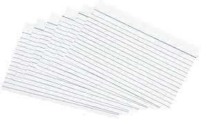 5 Star Office Record Cards Ruled Both Sides 8x5" 203x127mm Assorted Pack 100