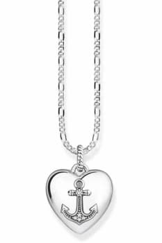 Ladies Thomas Sabo Sterling Silver Glam & Soul Anchor Locket Necklace KE0039-356-14-L45v
