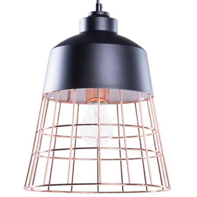Beliani Pendant Lamp Monte Metal Black