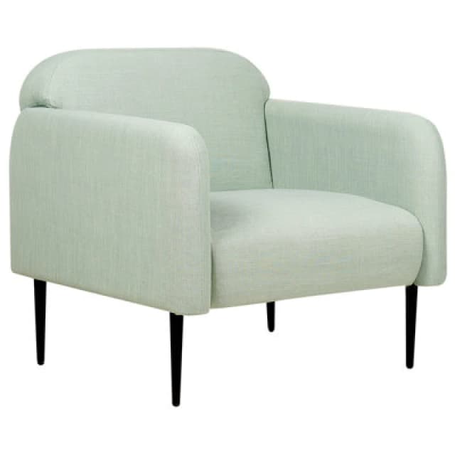 Beliani Fabric Armchair Green Stouby