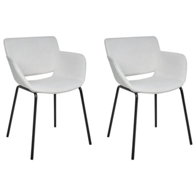 Beliani Set Of 2 Dining Chairs Axtel Light Grey
