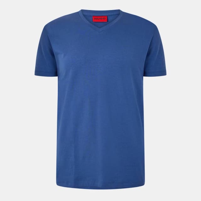 Hugo Short Sleeve V Neck T Shirt Medium Blue male S