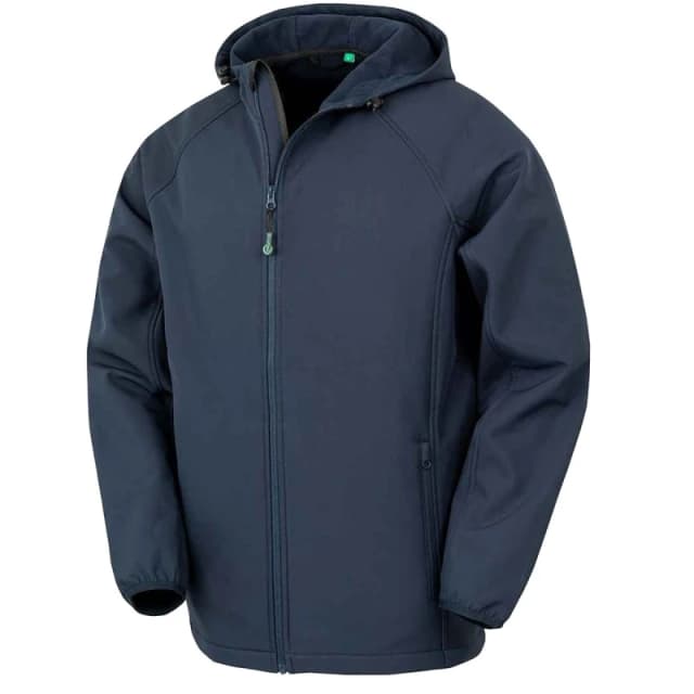 Result Result Men Hooded 3 Layer Soft Shell Jacket in Navy Size: Small Navy S Male 5063750765631