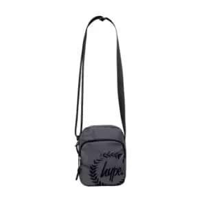 Hype Roadman Crest Shoulder Bag (One Size) (Charcoal/Black)