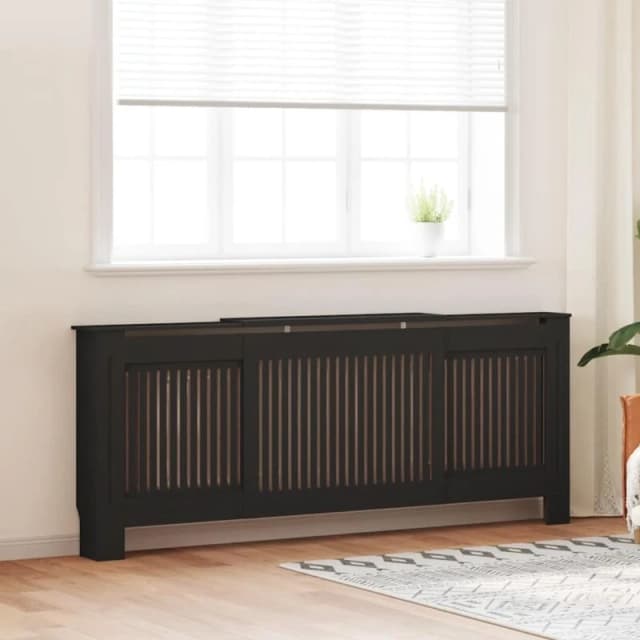 VIDAXL Mdf Radiator Cover Black 205cm Vidaxl 8720286154939