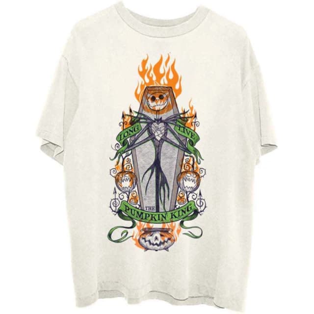 Disney Orange Flames Pumpkin King T Shirt Multi unisex