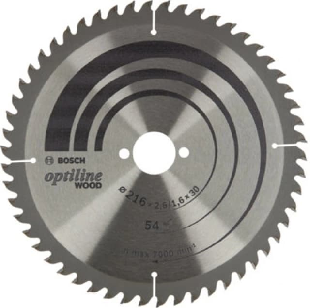 Bosch Professional Optiline Wood Circular Saw Blade - 216X2.6/1.6X30 T54