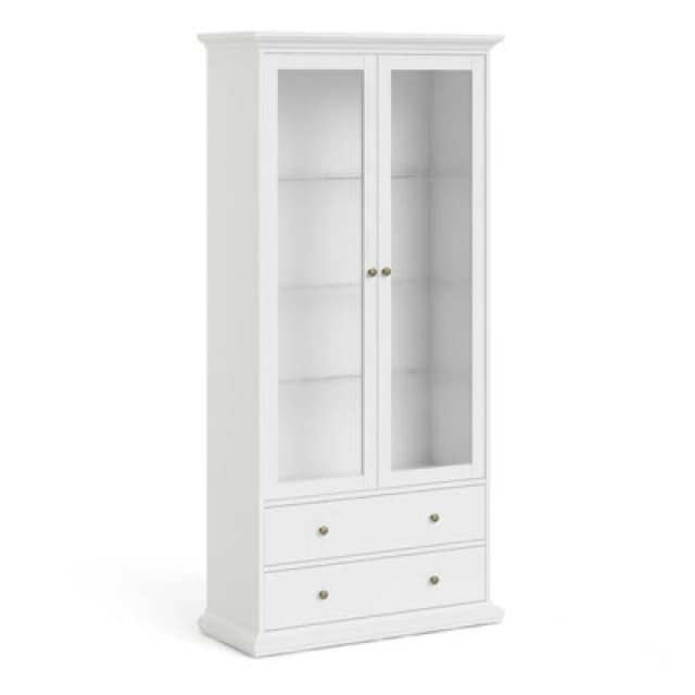 Furniture To Go Paris China Cabinet in White White unisex