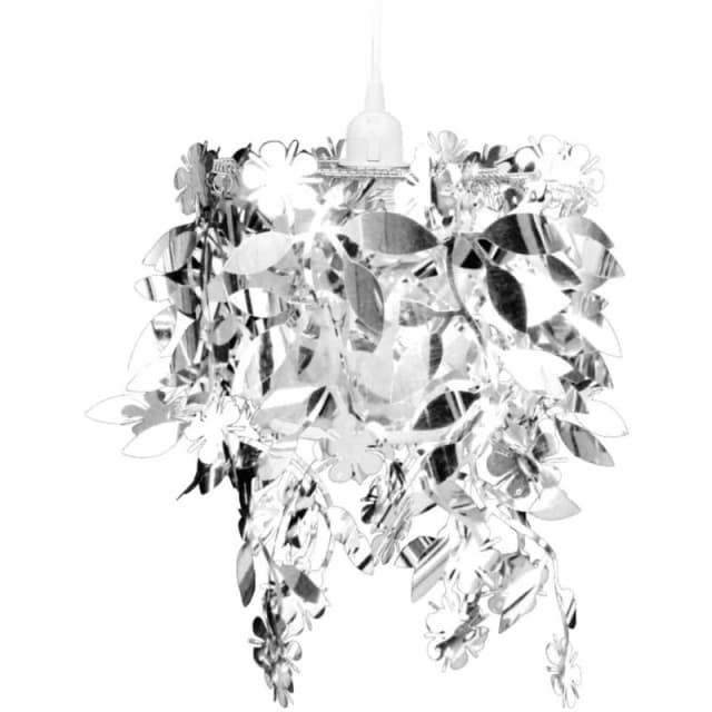 VIDAXL Leaves Paillette Pendant Chandelier Lamp 21,5 x 30cm Silver vidaXL 241129fr
