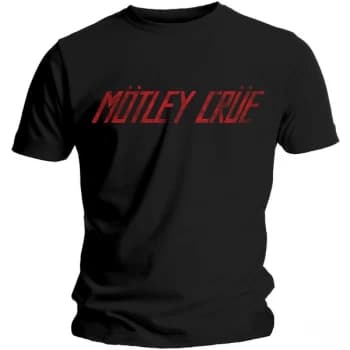 Motley Crue - Distressed Logo Unisex Medium T-Shirt - Black
