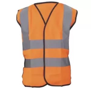 Yoko Hi-Vis Childrens Unisex Waistcoat / Jacket (10-12) (Hi Vis Orange)