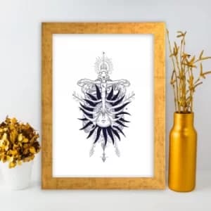 AC10722691373 Multicolor Decorative Framed MDF Painting