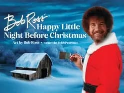 bob ross happy little night before christmas