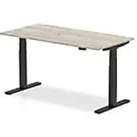 dynamic Ergonomic Desk Air HAS168BGRY Grey Oak 1600 mm x 800 mm x 660 - 1310 mm