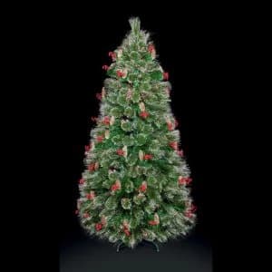 Premier Decorations 4ft LED Tipped Bottle Brush Tree - Green