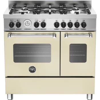 Bertazzoni Master Series MAS90-5-MFE-D-CRE 90cm Dual Fuel Range Cooker - Cream - A+/A Rated