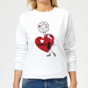 Popeye I Love Popeye Womens Sweatshirt - White - L