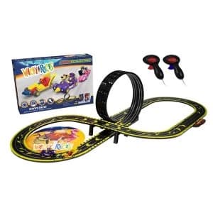 Micro Scalextric (Wacky Races) Dick Dastardly & Muttley Vs Peter Perfect UK Plug Set