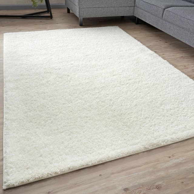 THE RUGS Shaggy Rugs White Living Room Rug - Soft Fluffy Thick Carpet For Bedrooms & Kitchen Easy To Clean Home Decor Rugs Size: 80cm x 300cm Whit