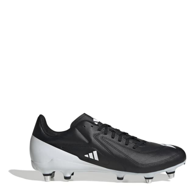 adidas RS-15 Adults Soft Ground Rugby Boots Black/White male 7 (40.7)