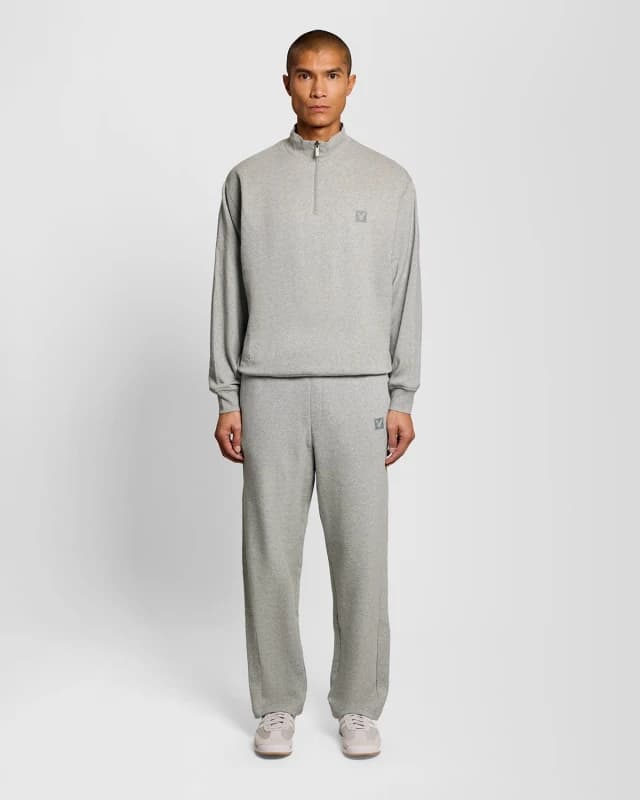 Lyle & Scott Mens Loungewear Straight Leg Jogger in Light Grey Marl