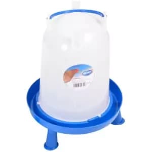 Poultry Waterer with Handle and Studs 10 l Duvoplus White
